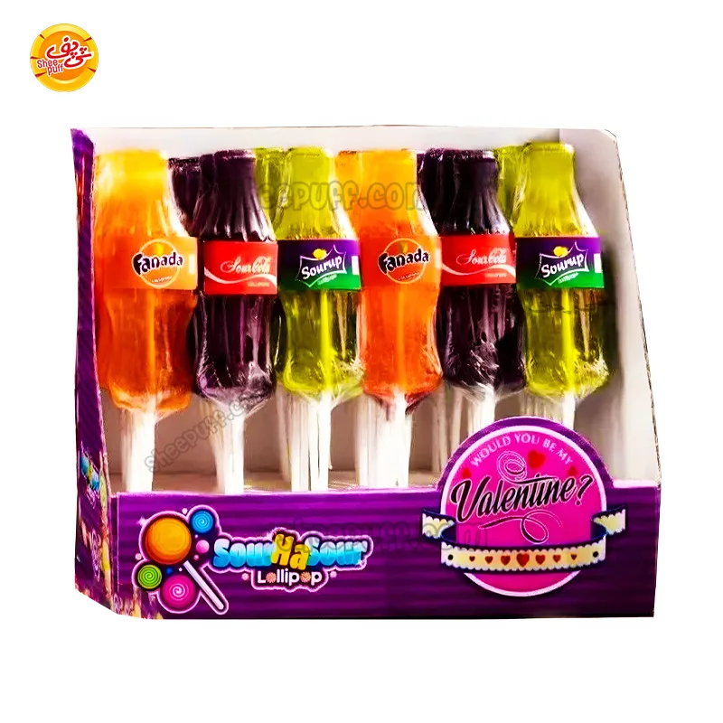 خرید عمده آبنبات چوبی طرح نوشابه _پخش سی پف