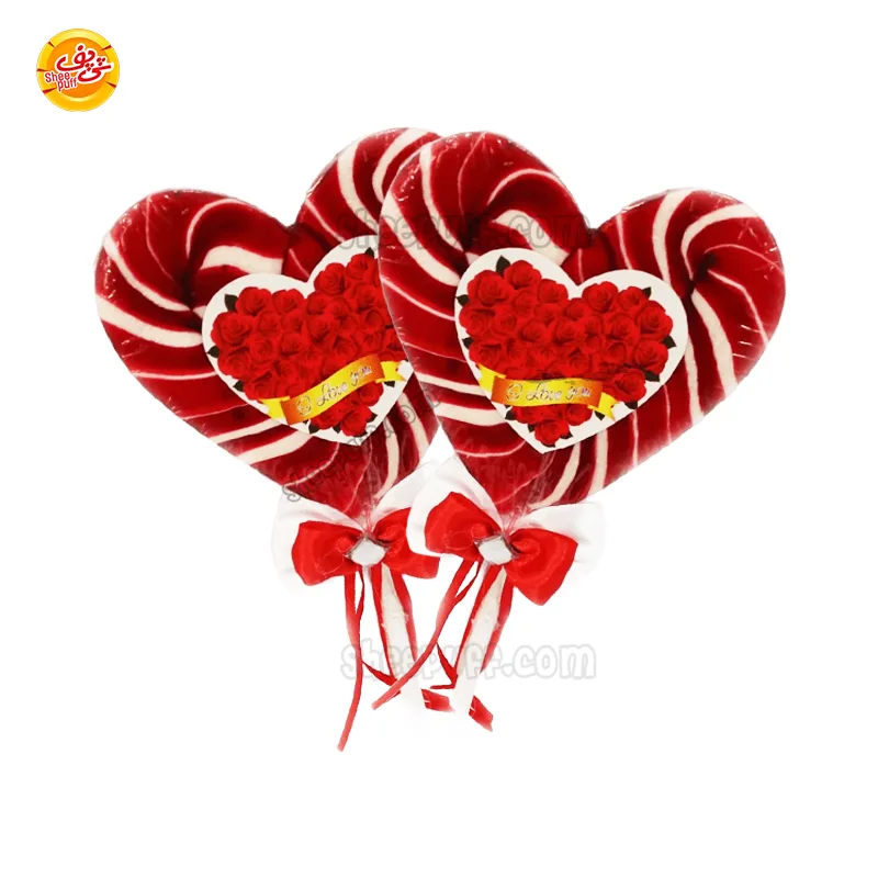 قیمت عمده آبنبات چوبی طرح قلب بزرگ _پخش شی پف
